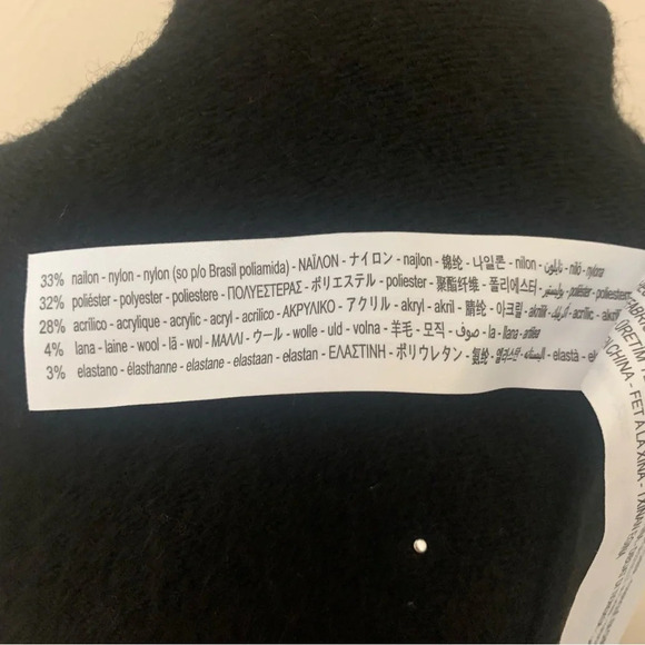 Zara Pearl Trim Knit Sweater Mini Dress Size Large Blogger's Fav - Picture 13 of 13